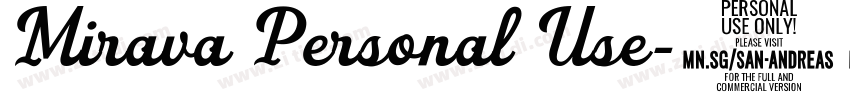Mirava Personal Use字体转换